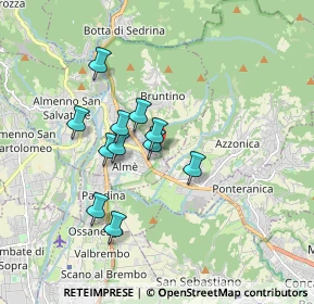 Mappa Via Scabla, 24018 Villa d'Almè BG, Italia (1.38455)