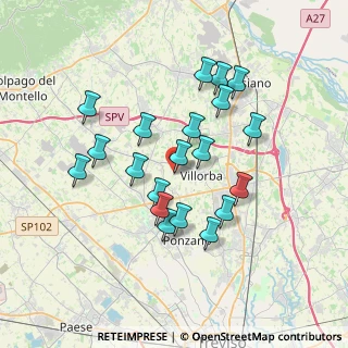 Mappa Via Casal Vecchio, 31020 Villorba TV, Italia (3.194)