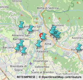 Mappa Via Riviera, 24011 Almè BG, Italia (1.65583)