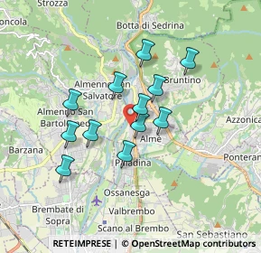 Mappa Via Riviera, 24011 Almè BG, Italia (1.3825)