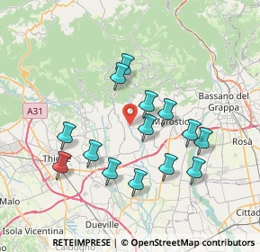 Mappa Via Laverda, 36063 Colceresa VI, Italia (6.76286)