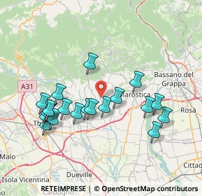 Mappa 36063 Colceresa VI, Italia (7.3515)