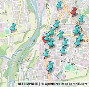 Mappa Via Ponte Regina, 24011 Almè BG, Italia (0.5235)