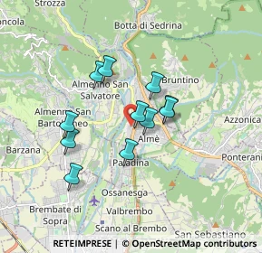 Mappa Via Ponte della Regina, 24011 Almè BG, Italia (1.31909)