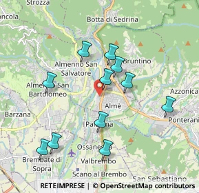Mappa Via Ponte della Regina, 24011 Almè BG, Italia (1.80545)