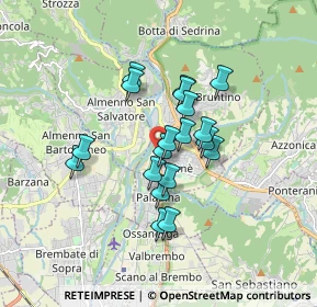 Mappa Via Ponte Regina, 24011 Almè BG, Italia (1.28632)