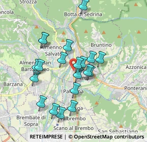 Mappa Via Ponte della Regina, 24011 Almè BG, Italia (1.614)