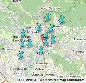 Mappa Via Ponte della Regina, 24011 Almè BG, Italia (1.39)