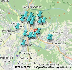 Mappa Via Locatelli, 24011 Almè BG, Italia (1.3815)