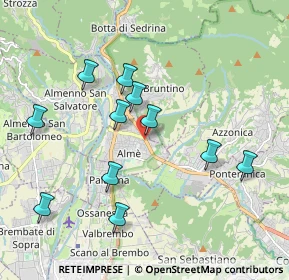 Mappa Via Locatelli, 24011 Almè BG, Italia (1.89091)