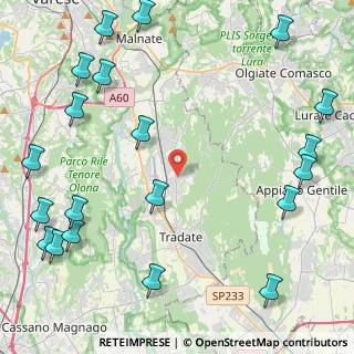 Mappa Via Sordelli, 21040 Venegono Inferiore VA, Italia (6.2405)