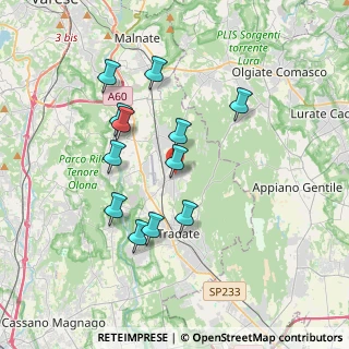 Mappa Via Sordelli, 21040 Venegono Inferiore VA, Italia (3.3175)