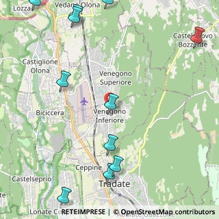 Mappa Via Sordelli, 21040 Venegono Inferiore VA, Italia (3.07636)