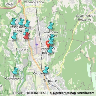 Mappa Via Sordelli, 21040 Venegono Inferiore VA, Italia (2.17)