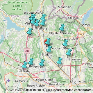 Mappa Via Sordelli, 21040 Venegono Inferiore VA, Italia (8.378)