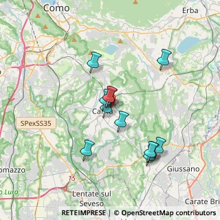 Mappa Via Capitano Livio, 22063 Cantù CO, Italia (3.08833)