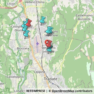 Mappa Via G. Pascoli, 21040 Venegono Inferiore VA, Italia (1.57727)