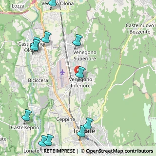 Mappa Via G. Pascoli, 21040 Venegono Inferiore VA, Italia (3.01091)