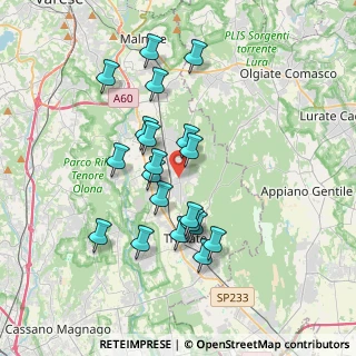 Mappa Via G. Pascoli, 21040 Venegono Inferiore VA, Italia (3.2555)