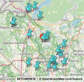 Mappa Via Angelo Primo Perini, 22060 Cucciago CO, Italia (8.7525)