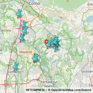 Mappa Via Angelo Primo Perini, 22060 Cucciago CO, Italia (3.45308)