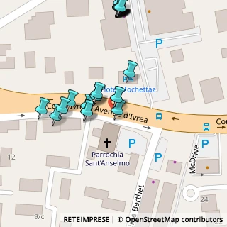Mappa Avenue d'Ivrea, 11100 Aosta AO, Italia (0.06296)