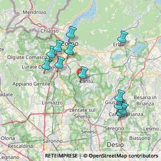 Mappa Via Seveso, 22063 Cantù CO, Italia (8.05)