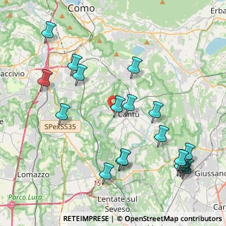 Mappa Via Seveso, 22063 Cantù CO, Italia (4.9355)