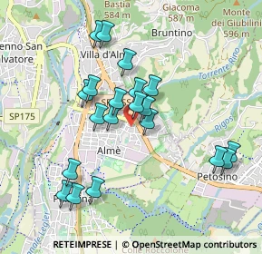 Mappa Via Nicolò Tommaseo, 24011 Almé BG, Italia (0.8665)