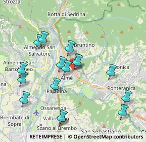 Mappa Via Nicolò Tommaseo, 24011 Almé BG, Italia (2.00938)