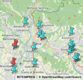 Mappa Via Nicolò Tommaseo, 24011 Almé BG, Italia (2.56111)