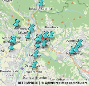 Mappa Via Nicolò Tommaseo, 24011 Almé BG, Italia (1.8525)
