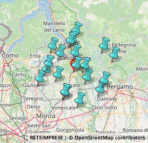 Mappa Via Guglielmo Marconi, 23881 Airuno LC, Italia (10.9365)