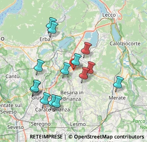 Mappa Via Sant'Agostino, 23892 Bulciago LC, Italia (7.02143)