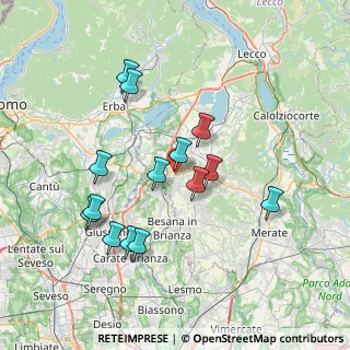 Mappa Via Sant'Agostino, 23892 Bulciago LC, Italia (7.02143)