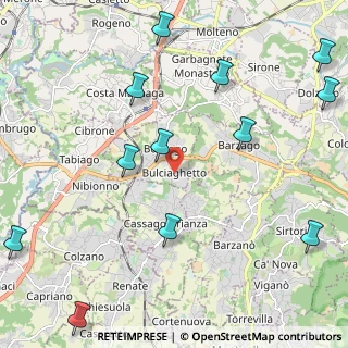 Mappa Via Sant'Agostino, 23892 Bulciago LC, Italia (2.8225)