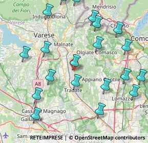 Mappa Via Carlo Alberto dalla Chiesa, 21040 Venegono Superiore VA, Italia (9.8625)