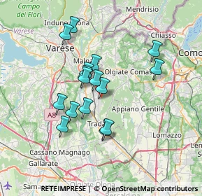 Mappa Via Carlo Alberto dalla Chiesa, 21040 Venegono Superiore VA, Italia (5.85)
