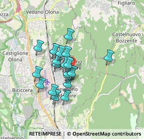 Mappa Via Carlo Alberto dalla Chiesa, 21040 Venegono Superiore VA, Italia (1.2895)