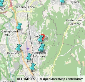 Mappa Via Carlo Alberto dalla Chiesa, 21040 Venegono Superiore VA, Italia (2.825)
