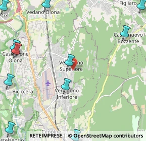 Mappa Via Carlo Alberto dalla Chiesa, 21040 Venegono Superiore VA, Italia (3.395)