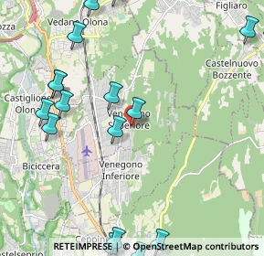 Mappa Via Carlo Alberto dalla Chiesa, 21040 Venegono Superiore VA, Italia (3.048)
