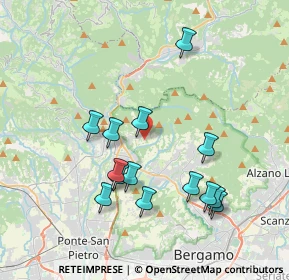 Mappa Via Coriola, 24018 Villa d'Almè BG, Italia (3.70714)