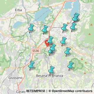 Mappa Via Alla Miniera, 23892 Bulciago LC, Italia (3.91929)