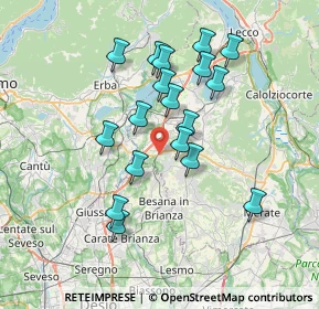 Mappa Via Alla Miniera, 23892 Bulciago LC, Italia (6.49278)
