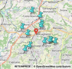 Mappa Via Alla Miniera, 23892 Bulciago LC, Italia (1.62583)