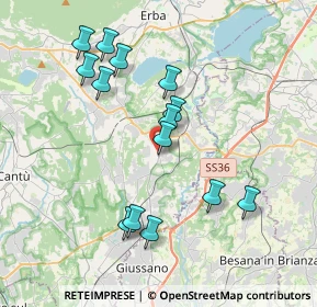 Mappa Via Don Carlo Gnocchi, 22040 Lurago D'erba CO, Italia (3.70286)