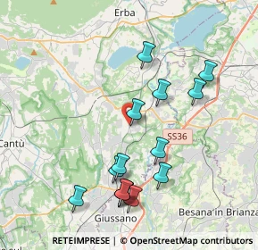 Mappa Via Don Carlo Gnocchi, 22040 Lurago D'erba CO, Italia (3.93286)