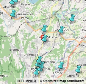 Mappa Via Don Carlo Gnocchi, 22040 Lurago D'erba CO, Italia (2.7)