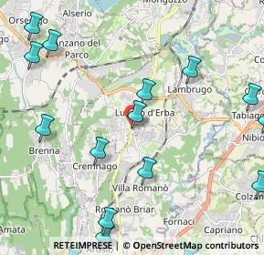 Mappa Via Don Carlo Gnocchi, 22040 Lurago D'erba CO, Italia (2.93625)